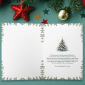 Elegant Watercolor Christmas Tree シーズンカード
