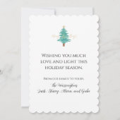 Elegant Watercolor Christmas Tree シーズンカード (裏面)