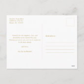 Elegant Watercolor Christmas Tree シーズンポストカード (裏面)