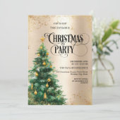 Elegant Watercolor Christmas Tree 招待状 (スタンド正面)