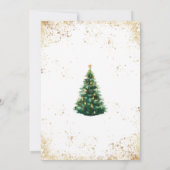 Elegant Watercolor Christmas Tree 招待状 (裏面)