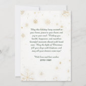 Elegant Watercolor Christmas Tree Non-Photo サンキューカード (裏面)