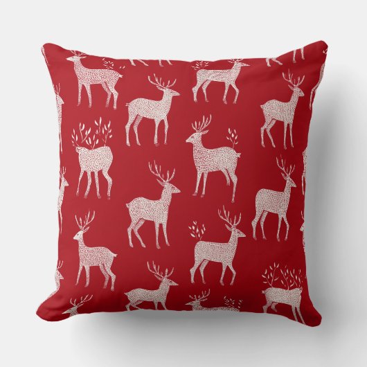 Elegant Watercolor Christmas Tree Pillow クッション (正面)