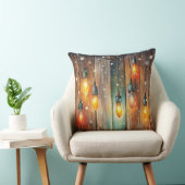 Elegant Watercolor Christmas Tree Pillow クッション (椅子)