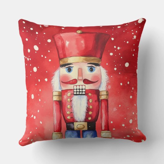 Elegant Watercolor Christmas Tree Pillow  クッション (裏面)