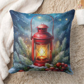 Elegant Watercolor Christmas Tree Pillow クッション (ブランケット)