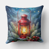 Elegant Watercolor Christmas Tree Pillow クッション (裏面)