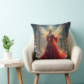 Elegant Watercolor Christmas Tree Pillow クッション (椅子)