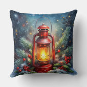 Elegant Watercolor Christmas Tree Pillow クッション (裏面)