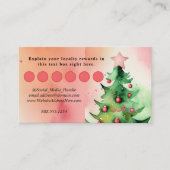 Elegant Watercolor Christmas Tree QR code エンクロージャーカード (正面)