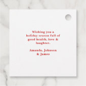 Elegant Watercolor Christmas Wreath フェイバータグ (裏面)