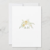 Elegant Watercolor Church Floral Wedding 招待状 (裏面)