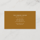Elegant watercolor Coffee shop  Business Card 名刺 (裏面)