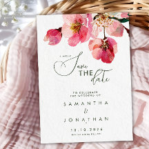 Elegant Watercolor Coral Pink floral