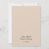 Elegant Watercolor Couple Wedding Invitation 招待状 (裏面)