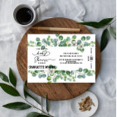 Elegant Watercolor Eucalyptus Baby Shower 招待状