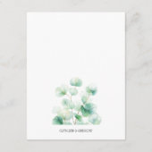 Elegant Watercolor Eucalyptus Greenery Wedding エンクロージャーカード (裏面)