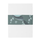 Elegant Watercolor Eucalyptus With Gold Accents 招待状ベリーバンド (裏面例)