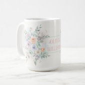 Elegant Watercolor Floral  コーヒーマグカップ (正面左)