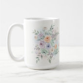 Elegant Watercolor Floral  コーヒーマグカップ (左)