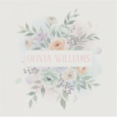 Elegant Watercolor Floral  シール (正面)