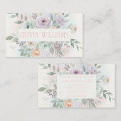Elegant Watercolor Floral  名刺 (正面/裏面)