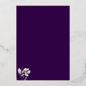 Elegant Watercolor Floral 60th Birthday Rose Gold 箔招待状 (裏面)