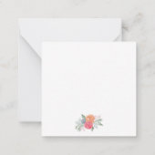 Elegant Watercolor Floral Bouquet ノートカード (裏面)