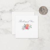 Elegant Watercolor Floral Bouquet ノートカード (正面/裏面インサイチュ)