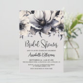 Elegant Watercolor Floral Bridal Shower 招待状 (スタンド正面)