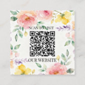 Elegant Watercolor Floral business logo Modern コーリングカード (裏面)