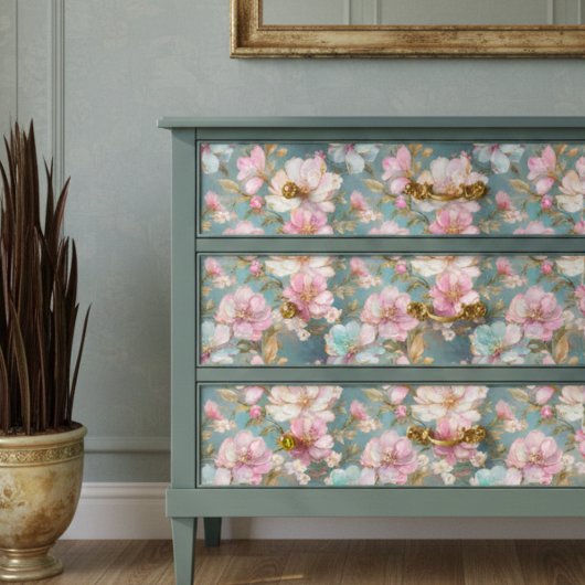 Elegant Watercolor Floral Decoupage Tissue Paper 薄葉紙