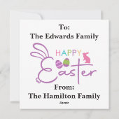 Elegant Watercolor Floral Easter Egg with Gold  シーズンカード (裏面)