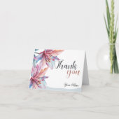Elegant watercolor floral illustrations サンキューカード (正面)