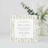 Elegant Watercolor Floral Rehearsal Dinner Invite 招待状 (スタンド正面)