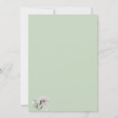 Elegant Watercolor Floral Sage 60th Birthday  招待状 (裏面)
