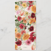 Elegant Watercolor Floral Sage Garden Wedding メニュー (裏面)
