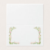 Elegant Watercolor Floral Wedding Blank Place Card (外部フラット)