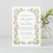 Elegant Watercolor Floral Wedding Invitation 招待状 (スタンド正面)