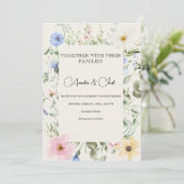 Elegant Watercolor Floral Wedding Invitation 招待状 (スタンド正面)