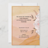 Elegant Watercolor Floral Wedding Invitation in Wa 招待状 (裏面)