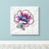 Elegant Watercolor Flower Canvas Art キャンバスプリント (インサイチュ (ウッドフロア))