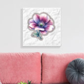 Elegant Watercolor Flower Canvas Art キャンバスプリント (インサイチュ (リビング))