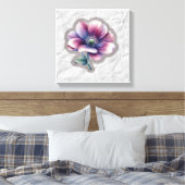 Elegant Watercolor Flower Canvas Art キャンバスプリント (インサイチュ (寝室))