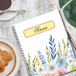 Elegant Watercolor Flower Notebook ノートブック