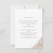 Elegant Watercolor Flowers Funeral Photo Sympathy  (裏面)