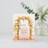 Elegant Watercolor Garden Arch Wedding Details エンクロージャーカード (スタンド正面)