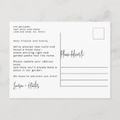 Elegant Watercolor Garden Berries Moving 案内ポストカード (裏面)