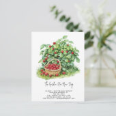 Elegant Watercolor Garden Berries Moving 案内ポストカード (スタンド正面)