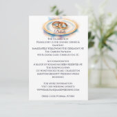 Elegant Watercolor Golden Rose Wedding Rings エンクロージャーカード (スタンド正面)